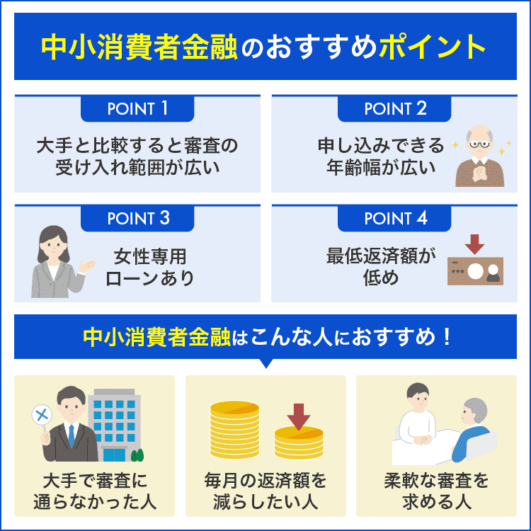 中小消費者金融のおすすめポイント