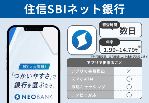 住信SBIネット銀行の特徴を説明する画像