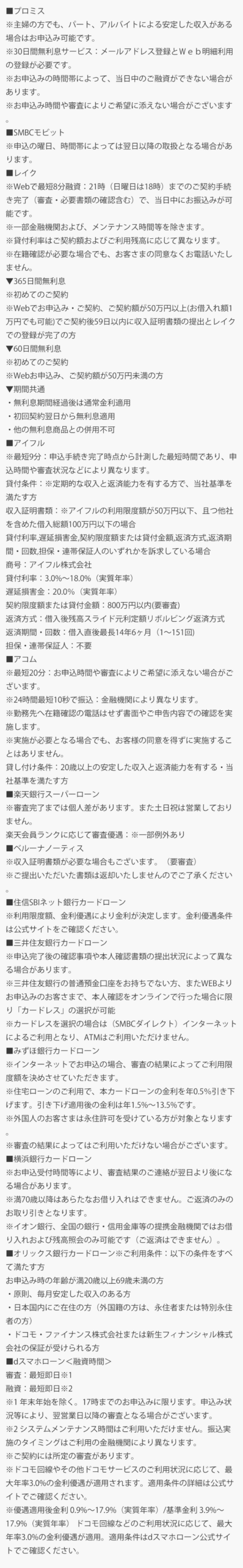 スマートフォン用のローン注釈画像