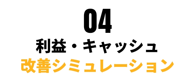 利益・キャッシュ改善シミュレーション