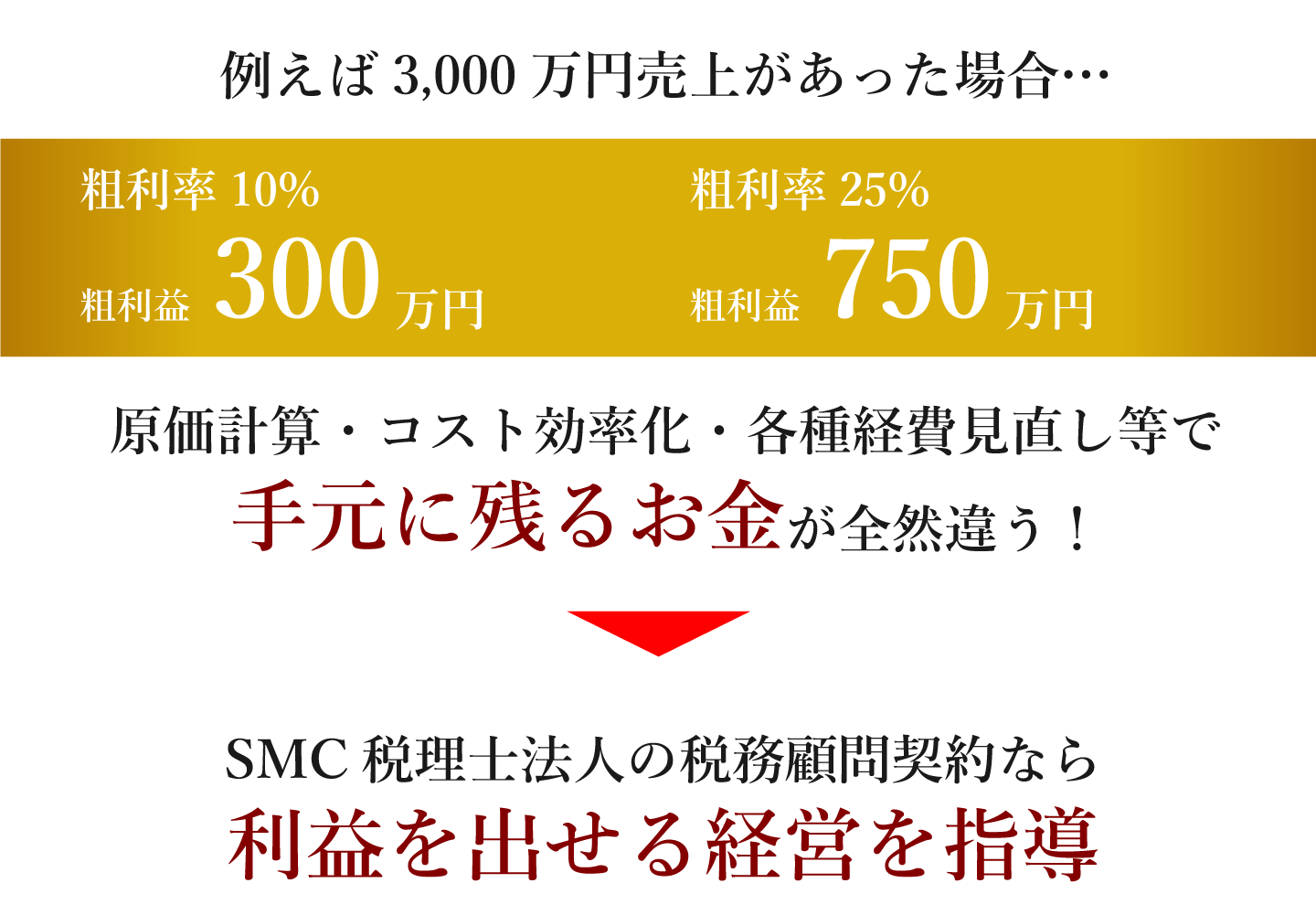 SMC税理士法人の税務顧問契約なら利益を出せる経営を指導