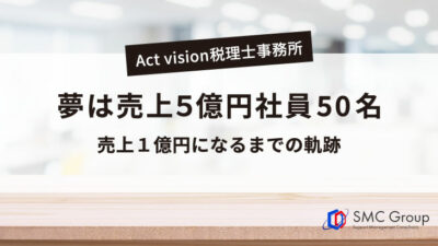 将来は売上5億円社員50名を目指しています – Act  vision税理士事務所:代表 塩谷 宣弘氏