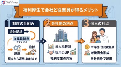企業型確定拠出年金（企業型DC）とは？福利厚生で会社と従業員が得るメリット